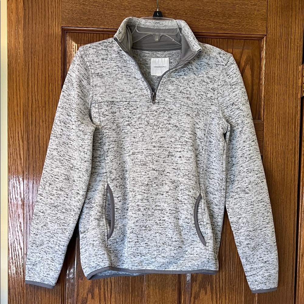 Thread & Supply Gray Half-Zip Women's Sweatshirt